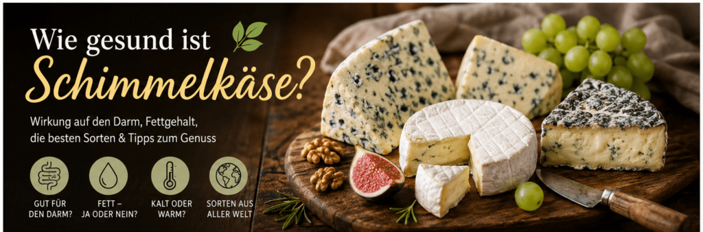 Wie gesund ist Schimmelkäse? Was Blauschimmel, Weißschimmel & Co. für Darm und Gesundheit bedeuten