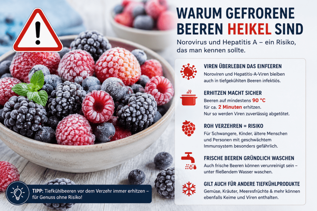 Warum gefrorene Beeren heikel sein können – und wie du sie sicher genießen kanns