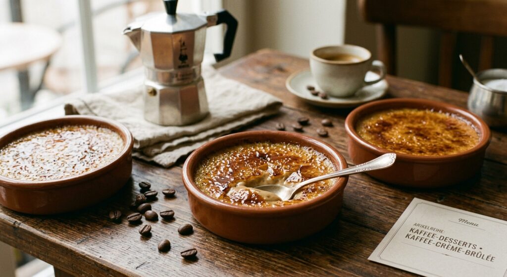 Kaffee-Crème-Brûlée – Der französische Klassiker mit knuspriger Caramelkruste & samtiger Espressonote